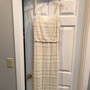 Vince Camuto white lace maxi dress
